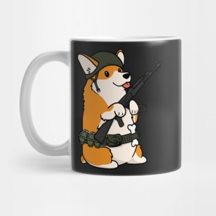 cute soldier war corgi Mug